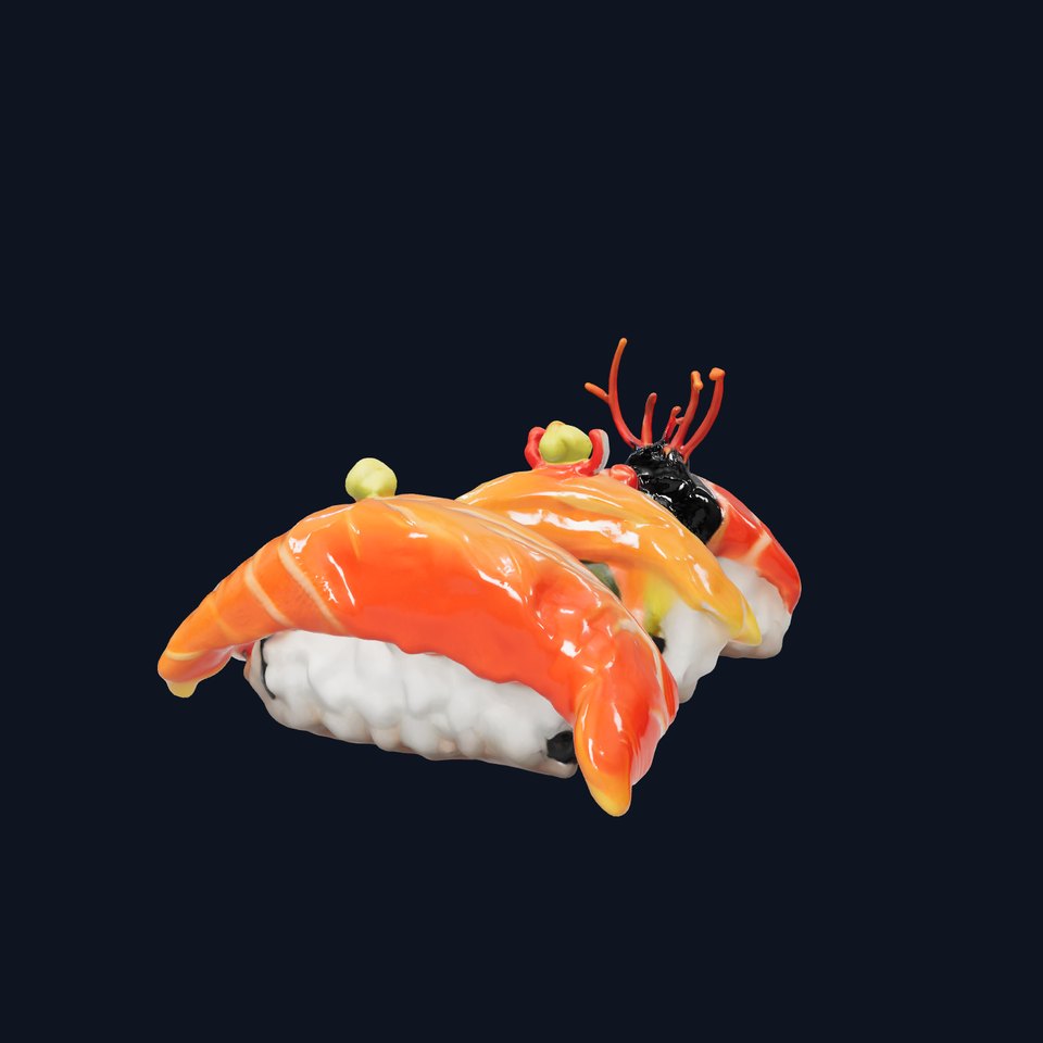 Japanese Sukiyabashi Jiro Sushi Nigiri Set model pack